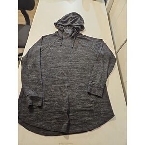 Torrid‎ 1 Super Soft plush Hoodie Gray Cowl Neck Tunic Pullover Knit Top (A1205)